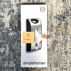 Simplehuman Grocery Bag Dispenser Stainless Steel and Black - NEW